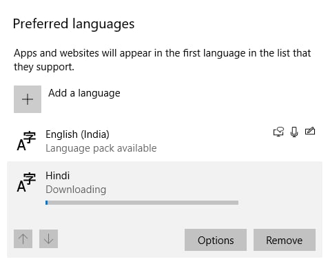 Installing Hindi Lanugage